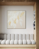 Golden Leaf Whisper 102×102cm - | Bella Home Art