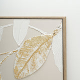 Golden Leaf Whisper 102×102cm - | Bella Home Art