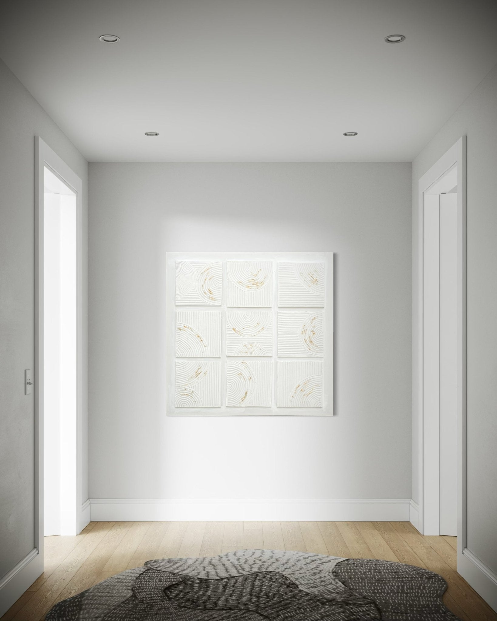 Harmonic Grid Circles 102×102cm - | Bella Home Art