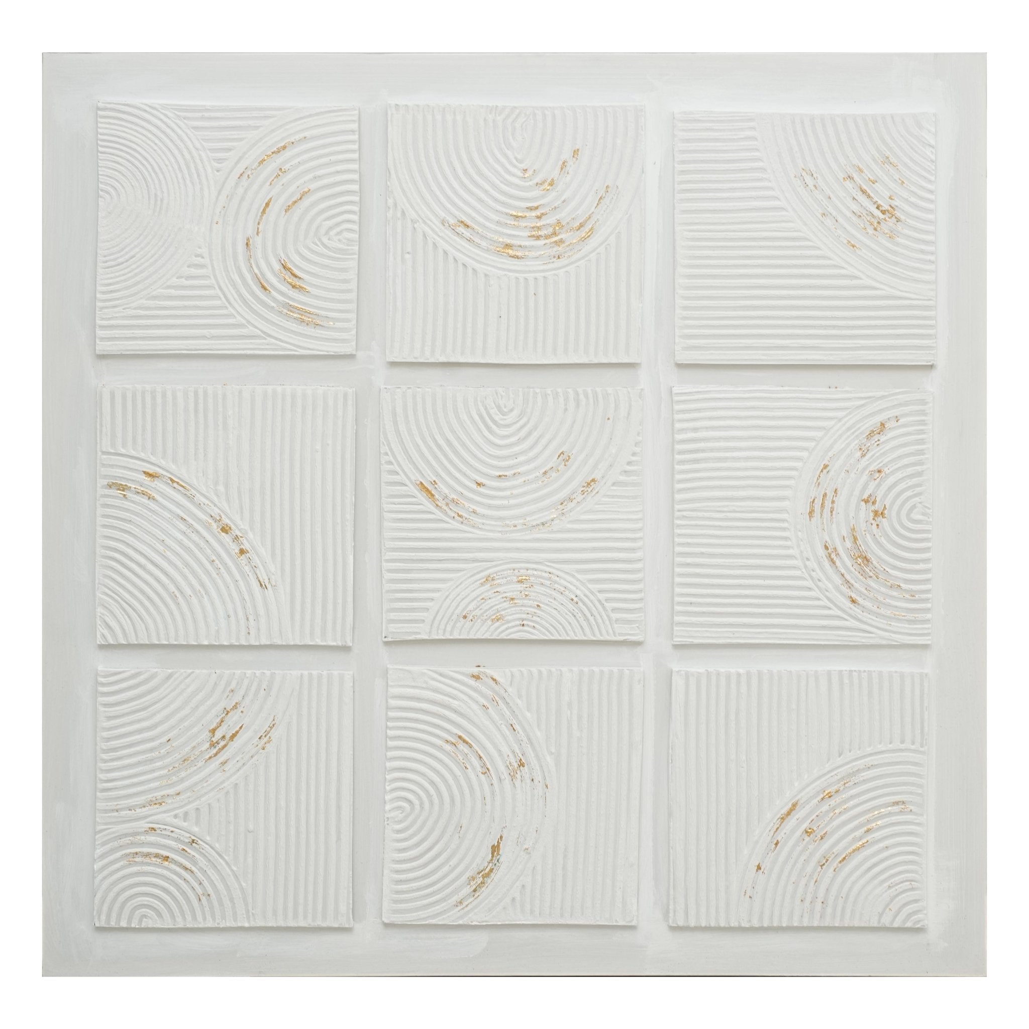 Harmonic Grid Circles 102×102cm - | Bella Home Art