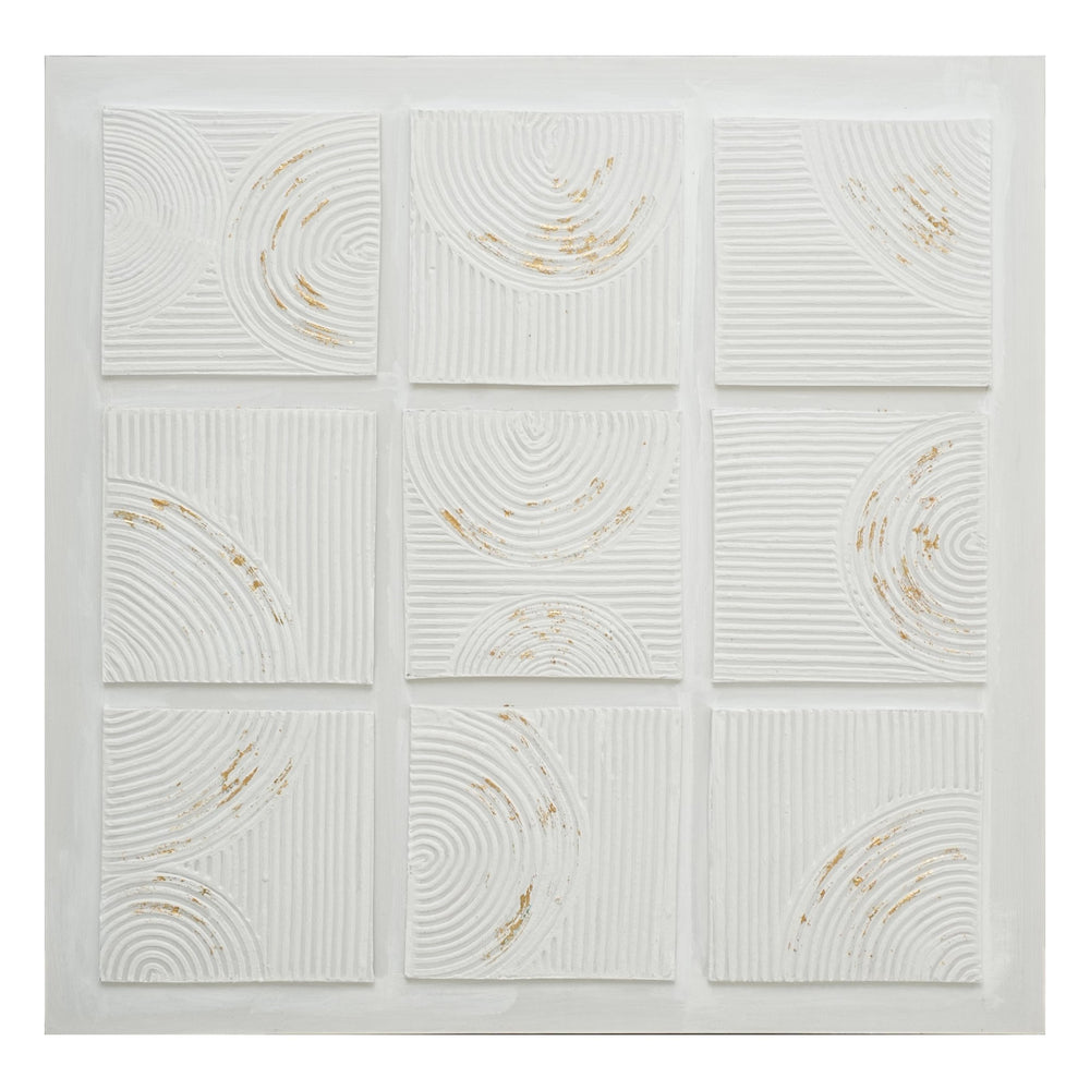 Harmonic Grid Circles 102×102cm - | Bella Home Art