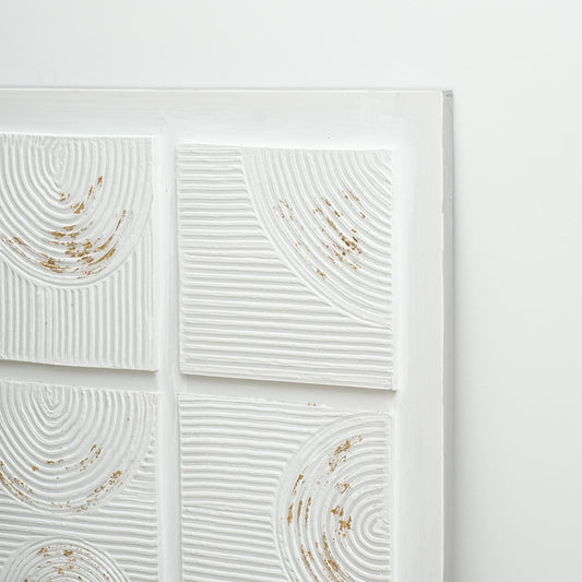 Harmonic Grid Circles 102×102cm - | Bella Home Art