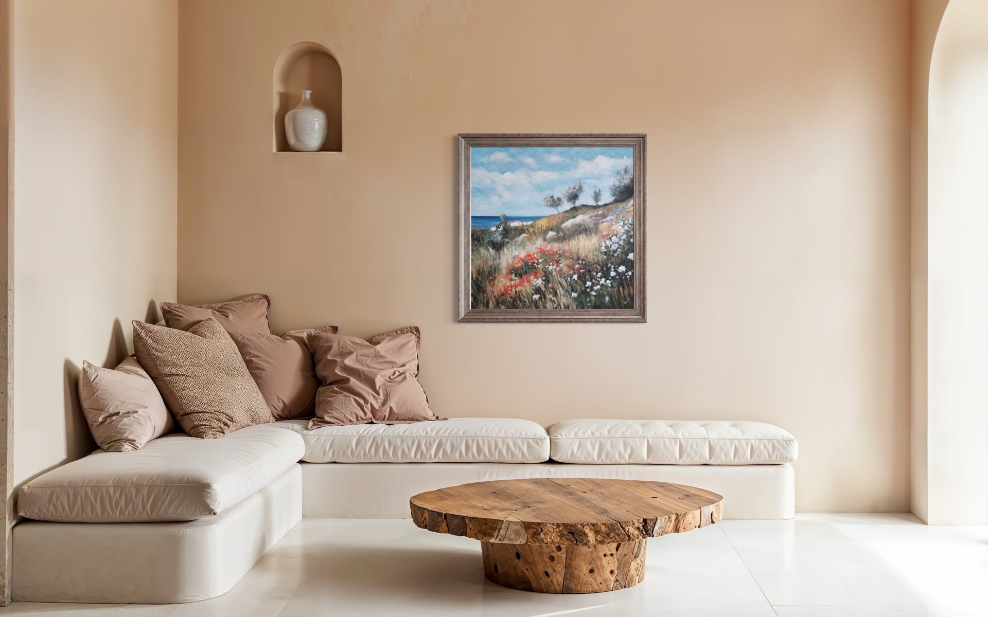 Wild Coastal Meadow 100×100cm – artwork detail 6