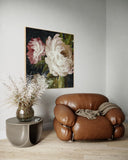 Ivory Bloom Garden 100×100cm - Hand - Painted Oil Painting | Bella Home Art