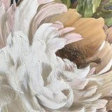 Ivory Bloom Garden 100×100cm - Hand - Painted Oil Painting | Bella Home Art