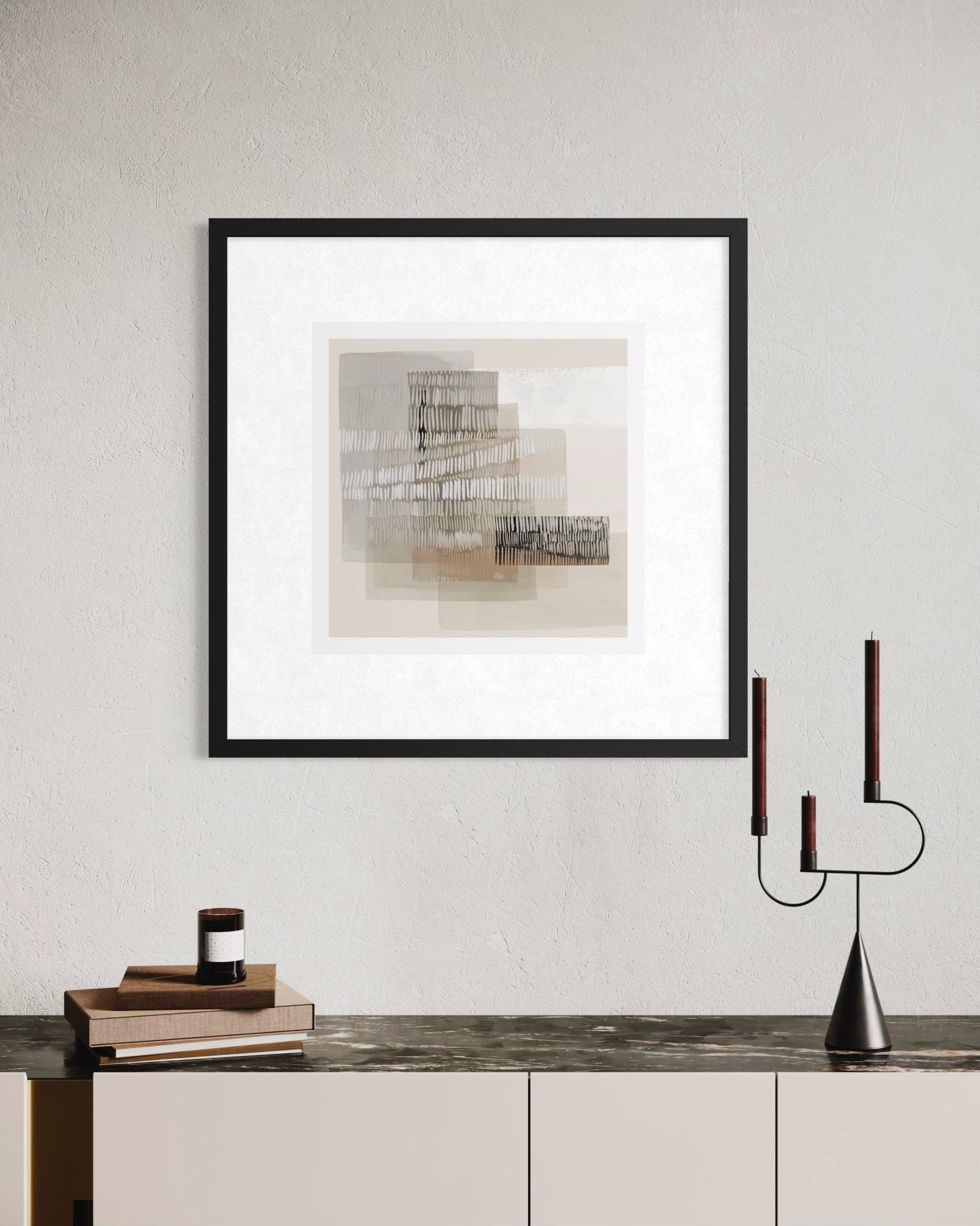 Layered Horizon 75×75cm - Hand - Painted Oil Painting | Bella Home Art