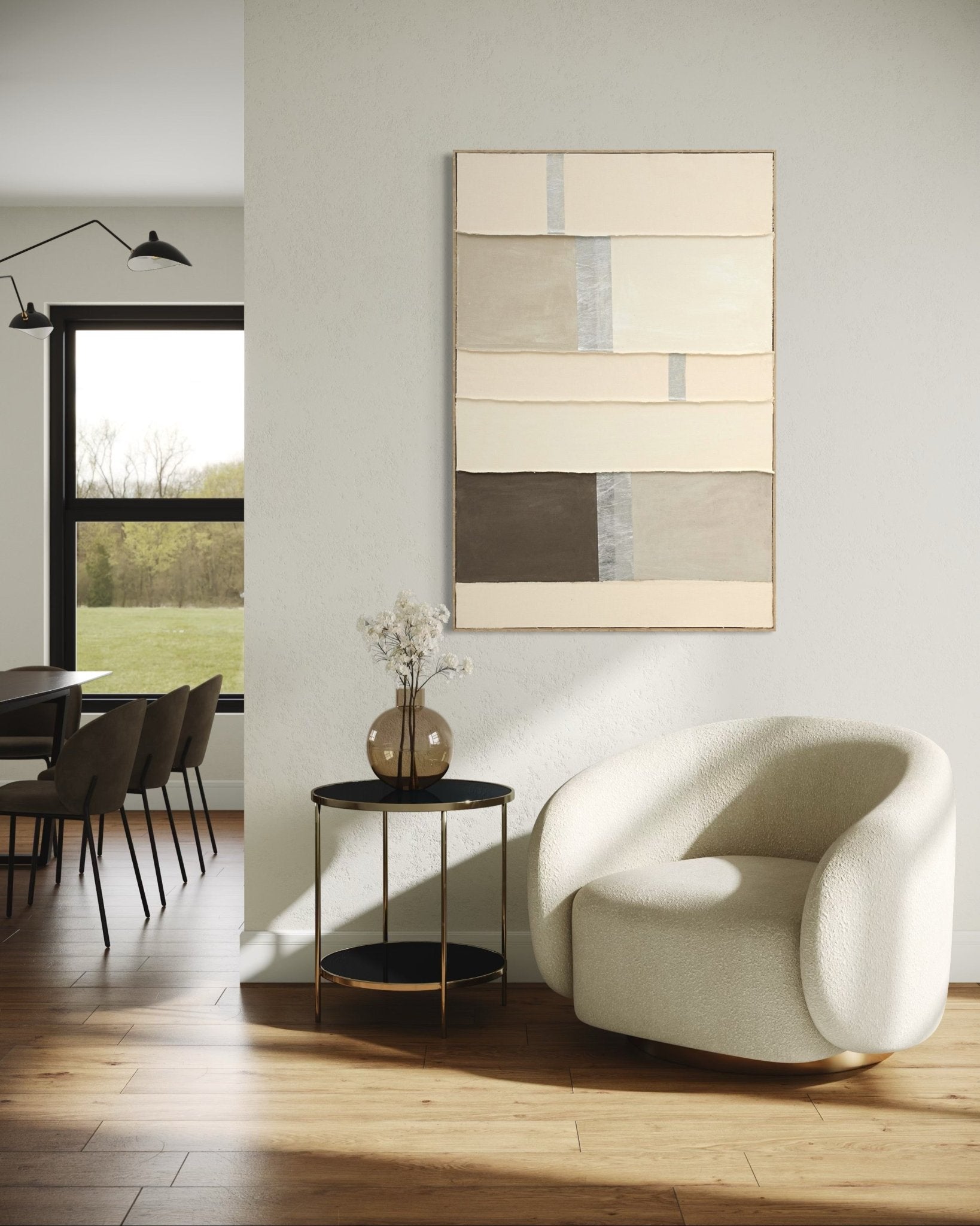 Layered Serenity 82×122cm - Textured Wall Art | Bella Home Art
