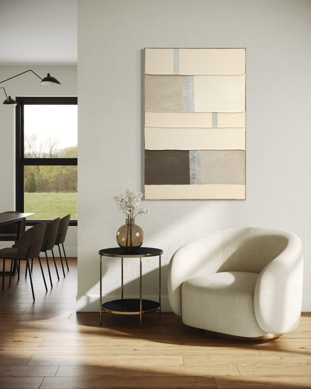 Layered Serenity 82×122cm - Textured Wall Art | Bella Home Art