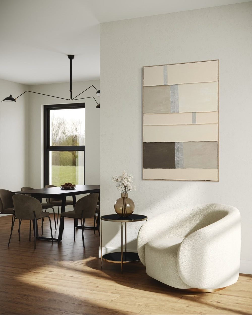 Layered Serenity 82×122cm - Textured Wall Art | Bella Home Art