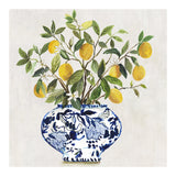 Lemon Blossom in Blue Vase 40×40cm - Hand - Painted Oil Painting | Bella Home Art