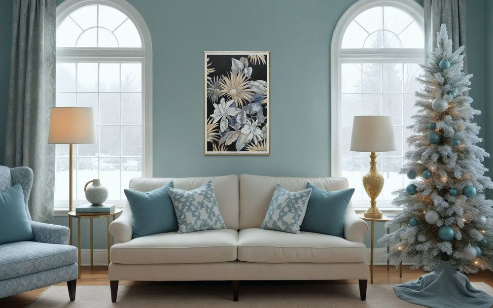 Midnight Bloom Garden - 01 82×122cm - | Bella Home Art