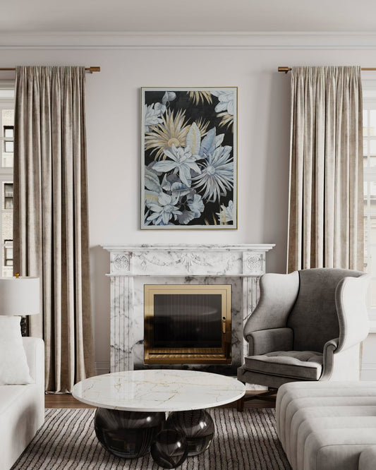Midnight Bloom Garden - 02 82×122cm - | Bella Home Art
