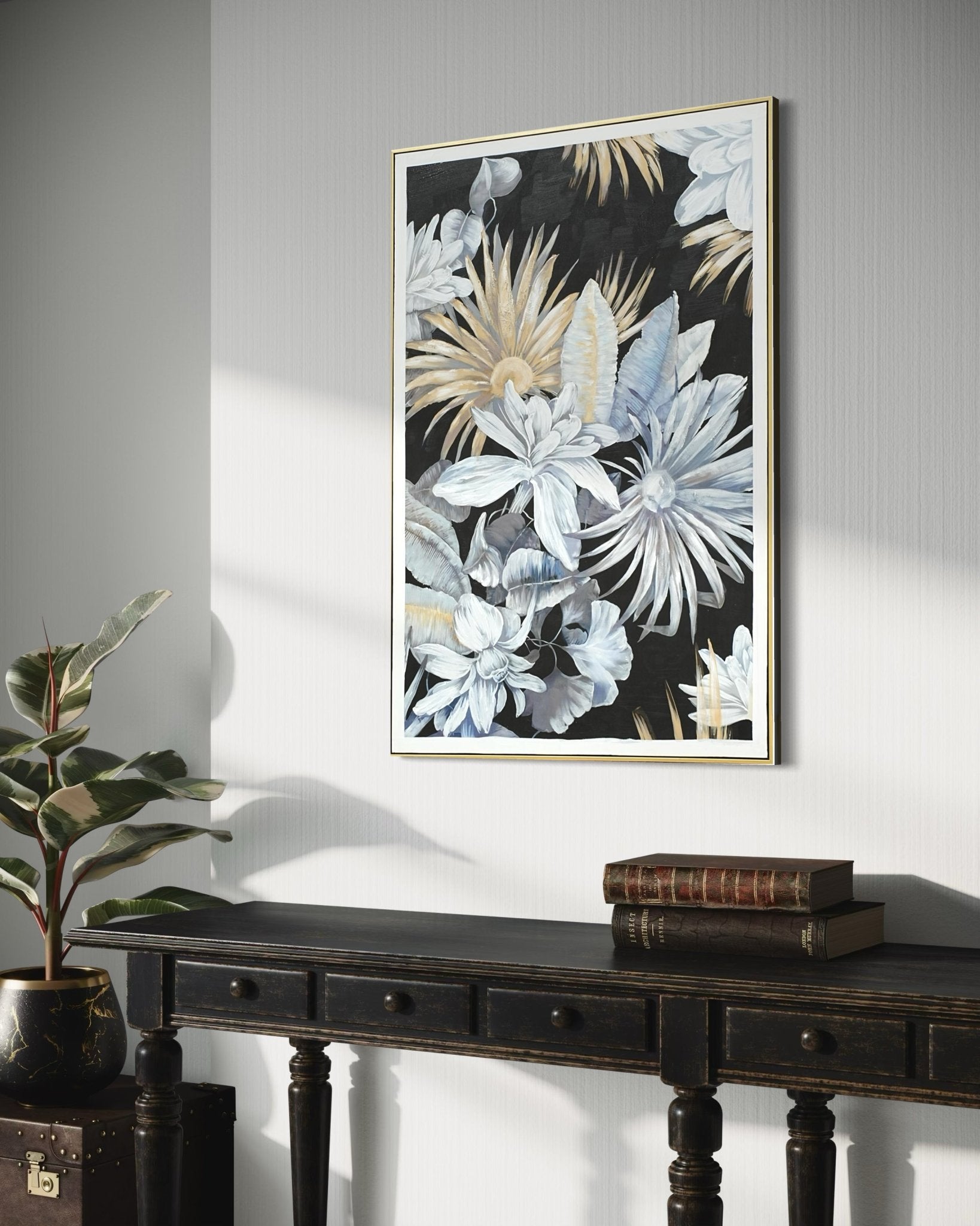 Midnight Bloom Garden - 02 82×122cm - | Bella Home Art