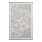 Radiant Circles 82×122cm – hand-painted wall art