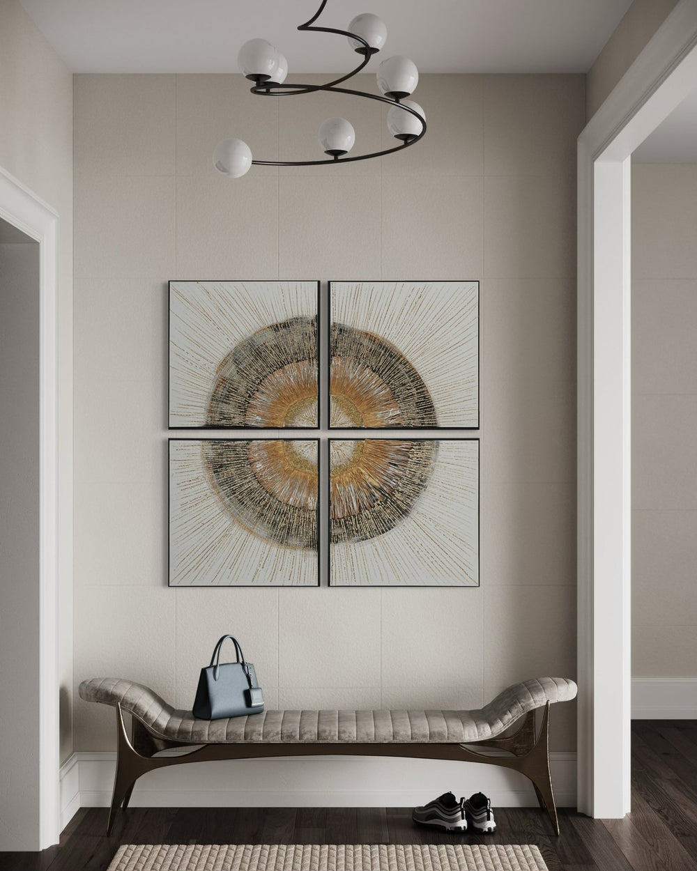 Radiant Horizon 4 - Panel 140×140cm - | Bella Home Art
