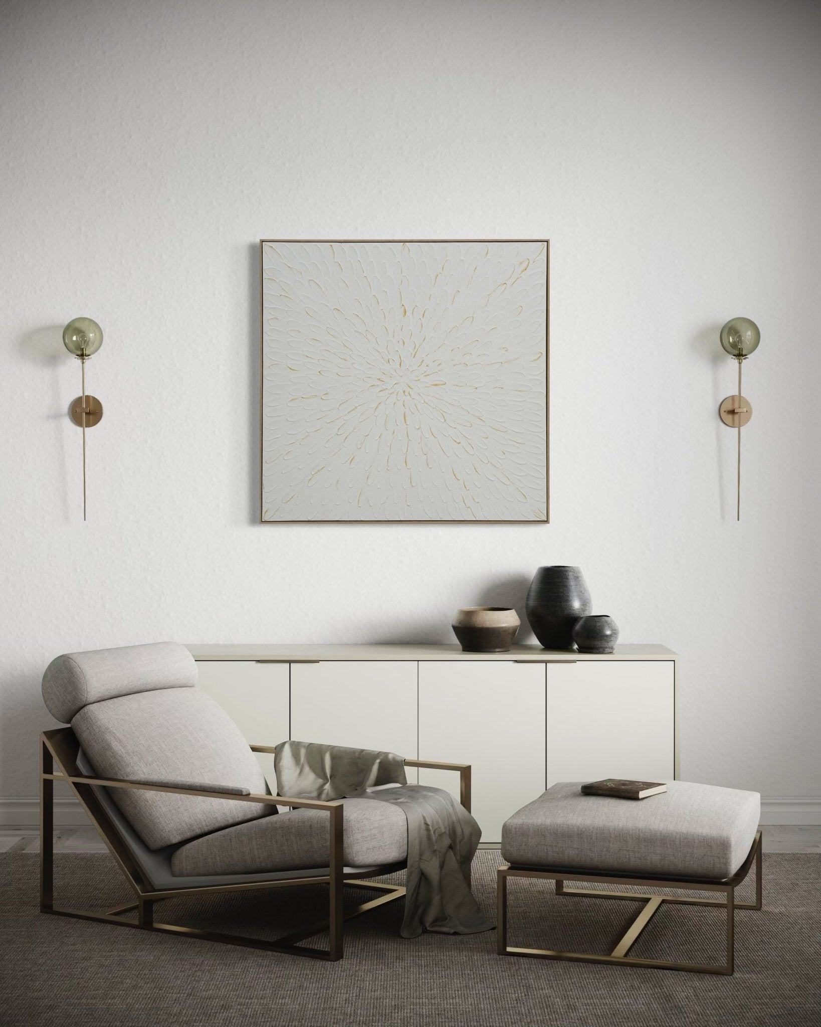 Radiant Texture Bloom 102×102cm - | Bella Home Art
