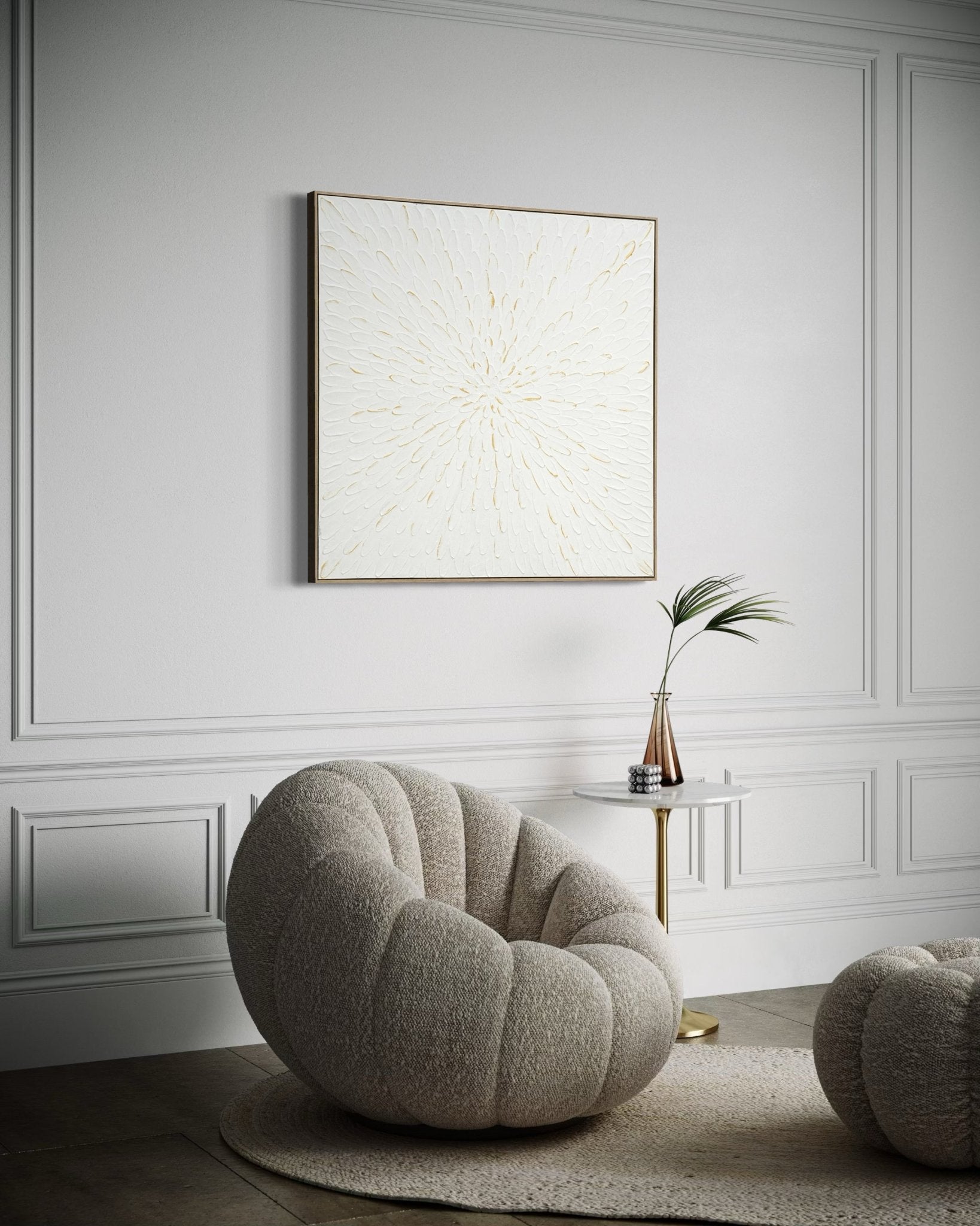 Radiant Texture Bloom 102×102cm - | Bella Home Art