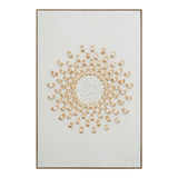 Radiant Wood Mosaic 82×122cm – hand-painted wall art