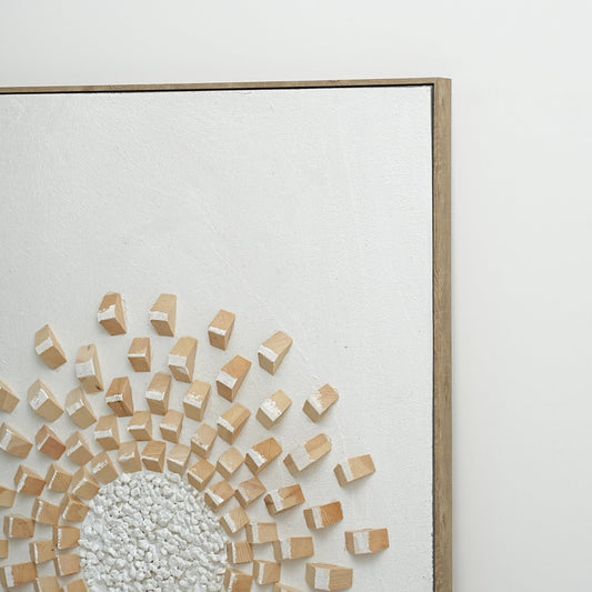 Radiant Wood Mosaic 82×122cm - | Bella Home Art