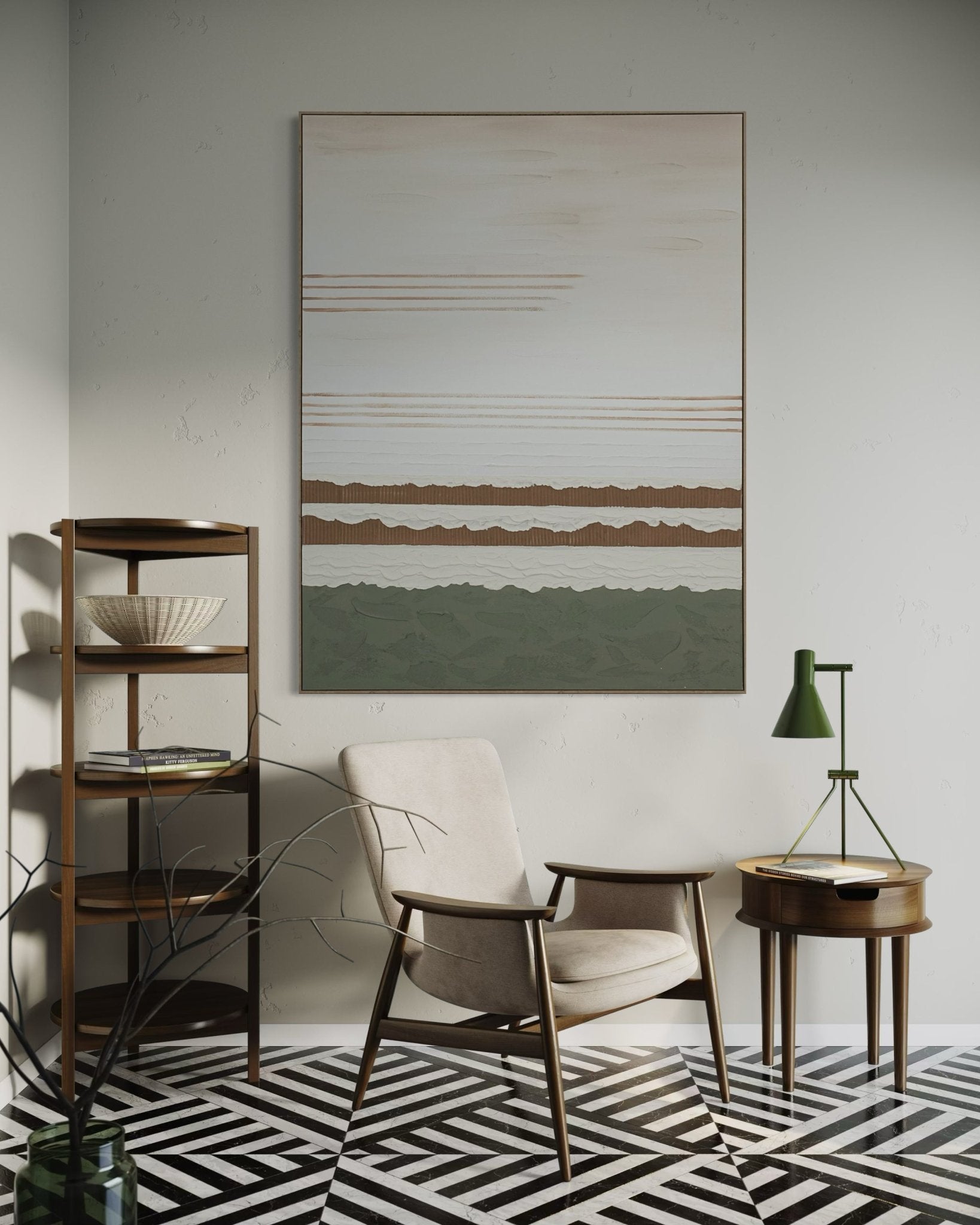 Serene Layered Horizon 164×124cm - Hand - Painted Oil Painting | Bella Home Art