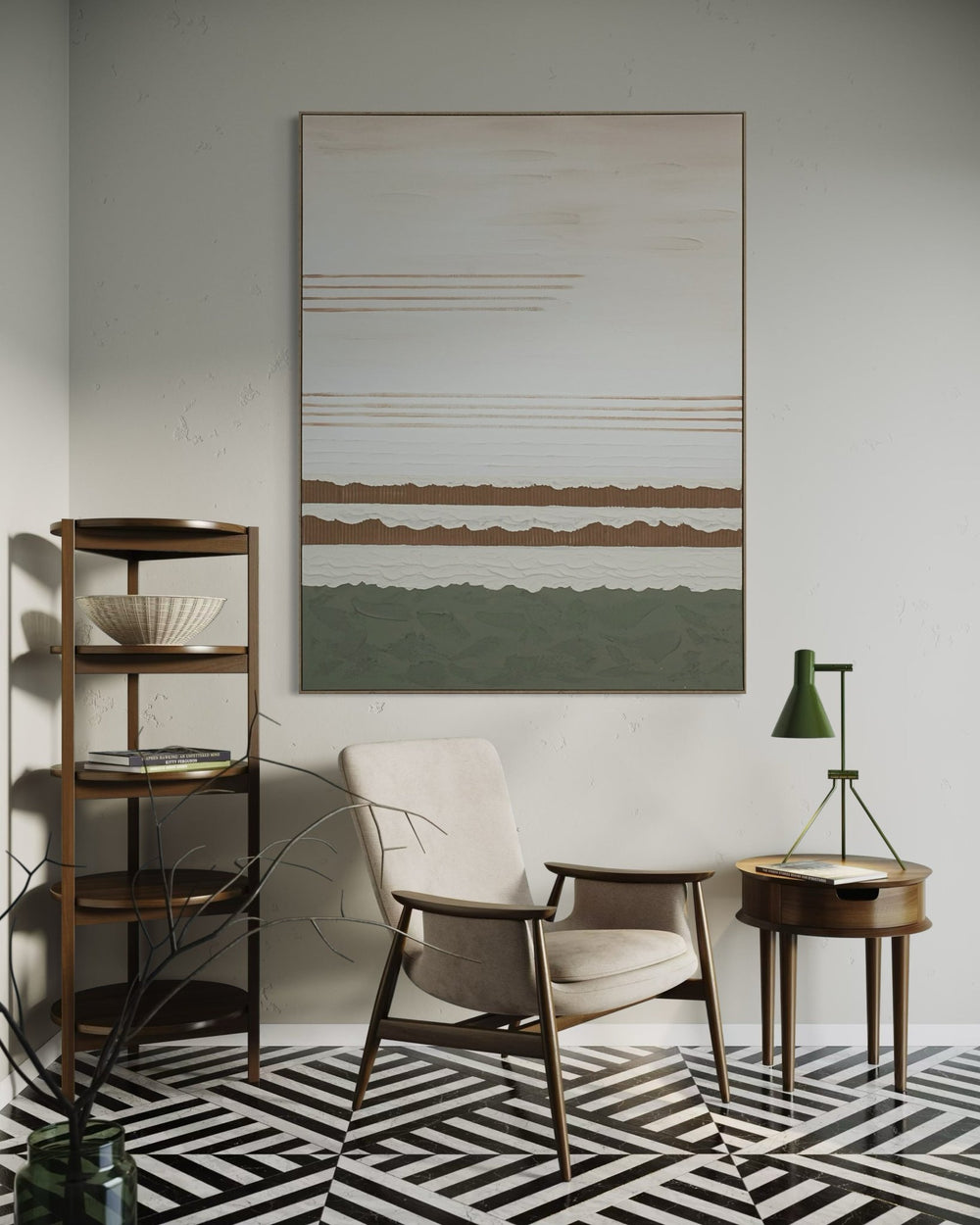 Serene Layered Horizon 164×124cm - Hand - Painted Oil Painting | Bella Home Art