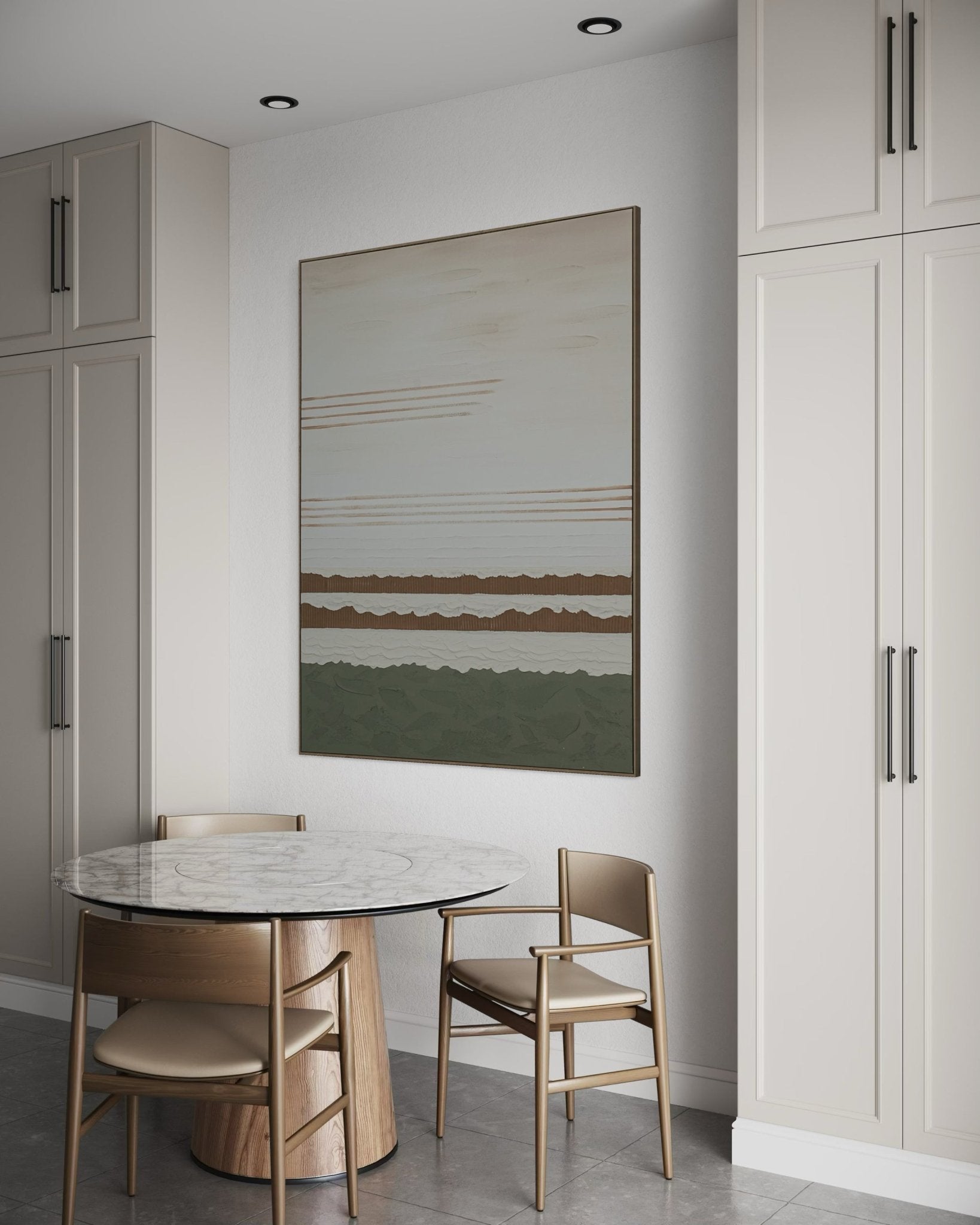 Serene Layered Horizon 164×124cm - Hand - Painted Oil Painting | Bella Home Art