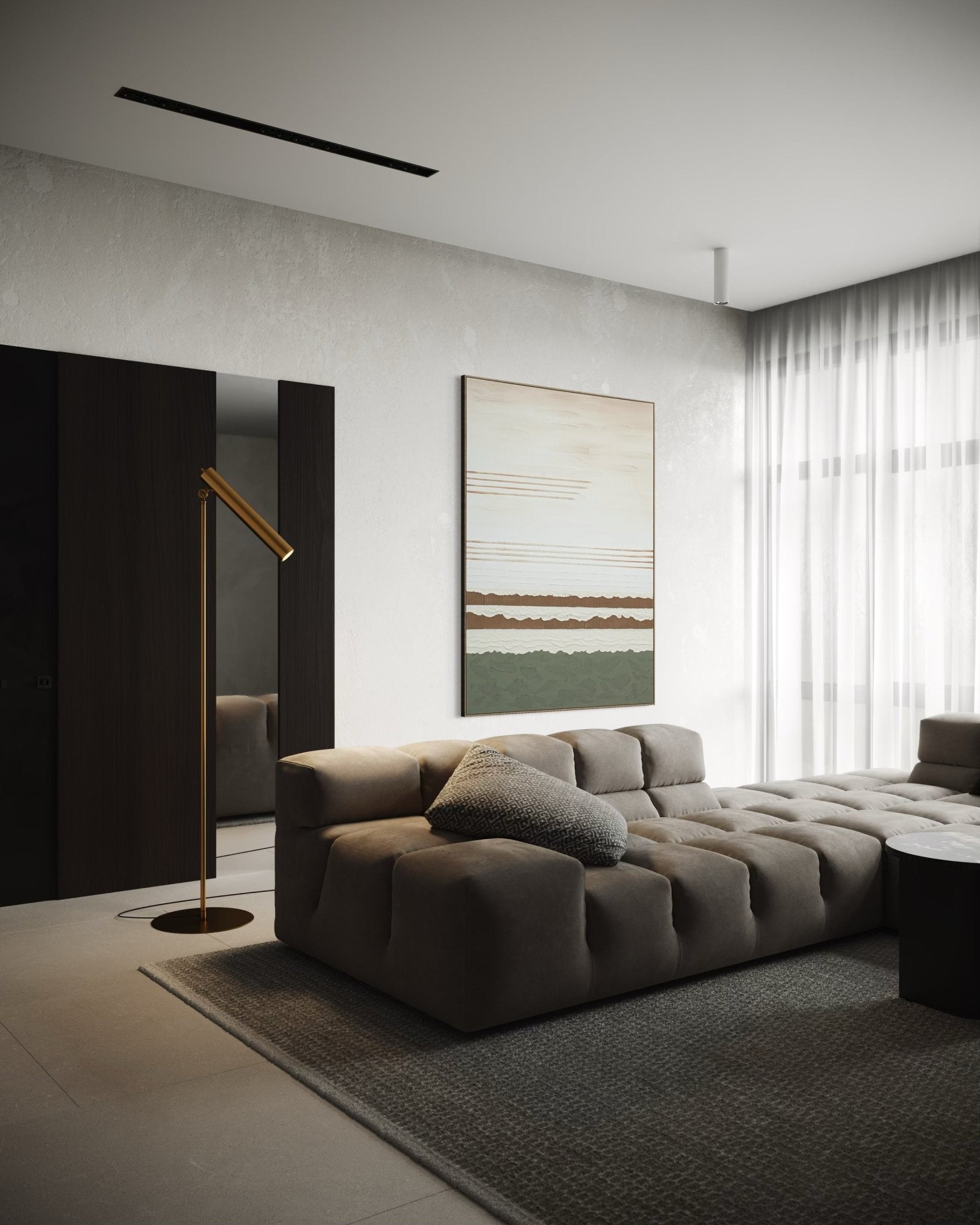 Serene Layered Horizon 164×124cm - Hand - Painted Oil Painting | Bella Home Art