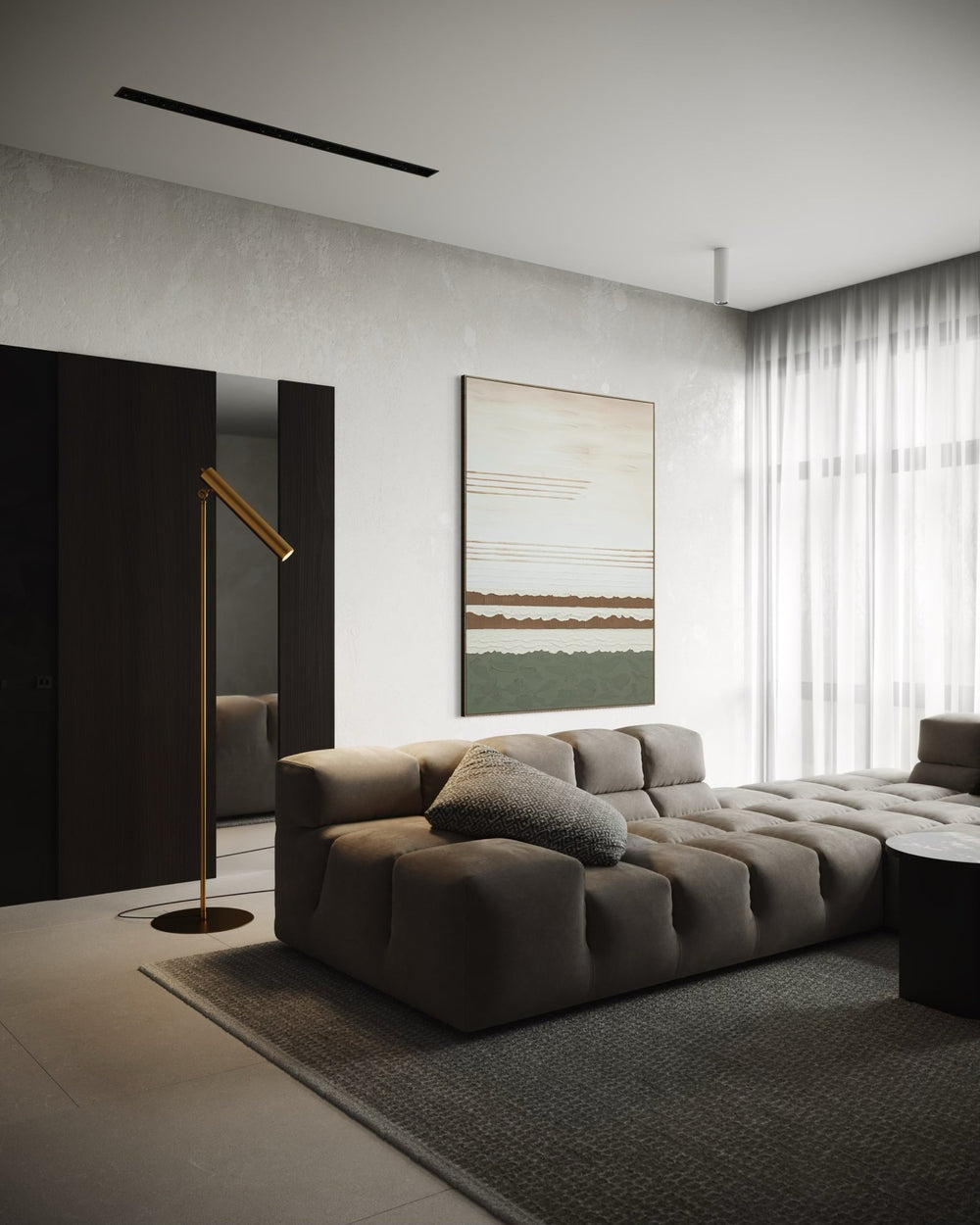 Serene Layered Horizon 164×124cm - Hand - Painted Oil Painting | Bella Home Art