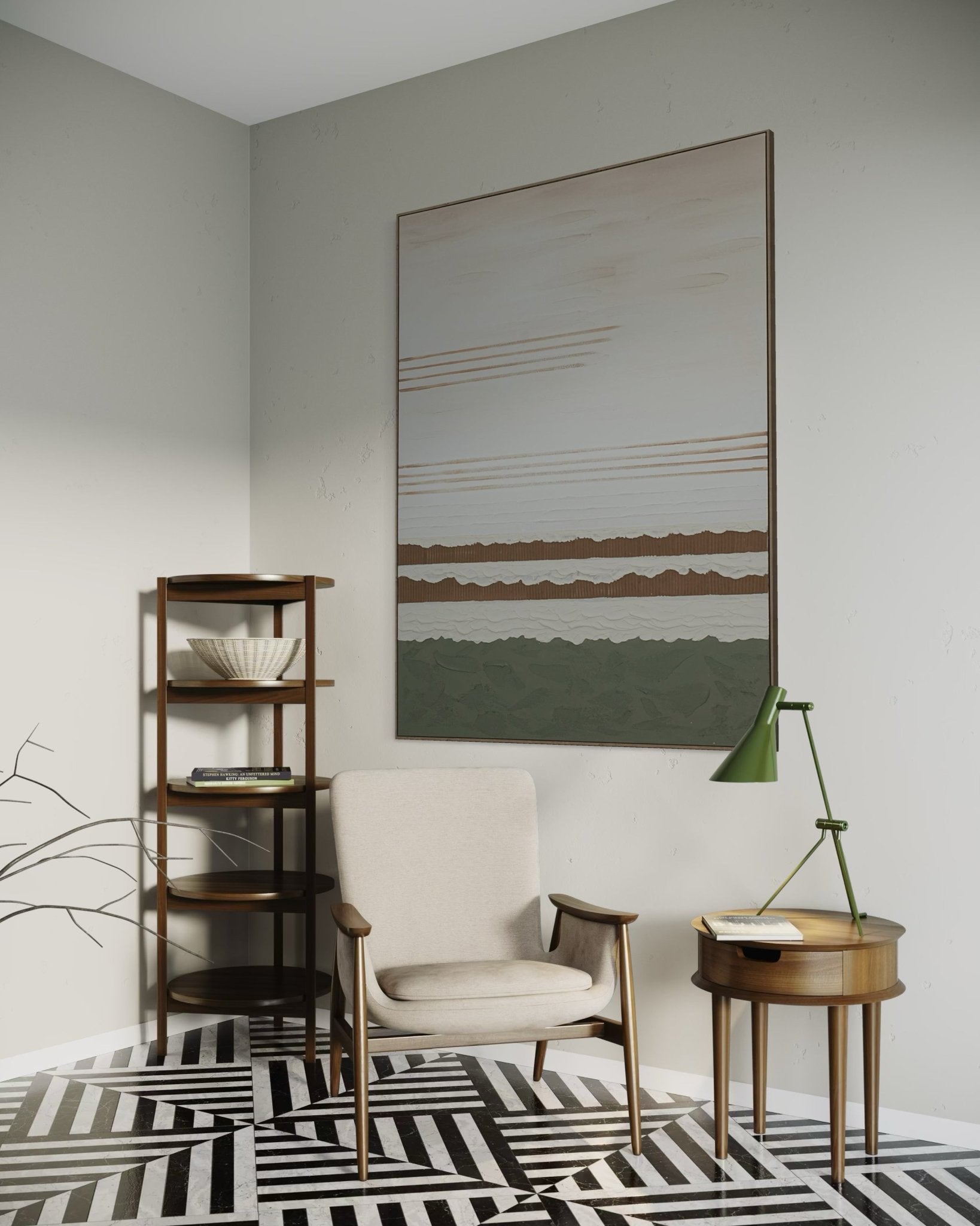Serene Layered Horizon 164×124cm - Hand - Painted Oil Painting | Bella Home Art