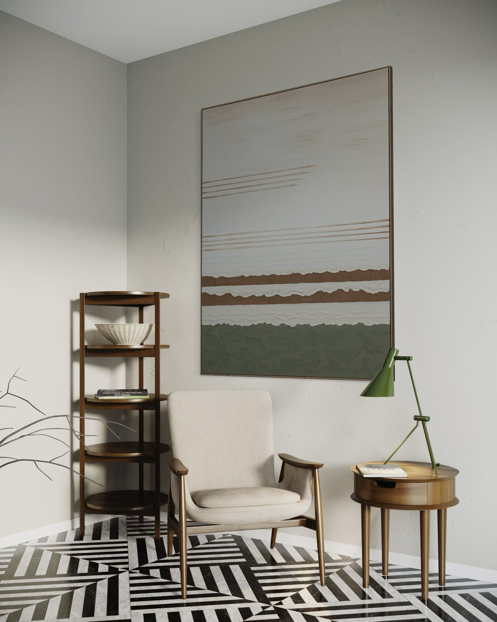 Serene Layered Horizon 164×124cm - Hand - Painted Oil Painting | Bella Home Art