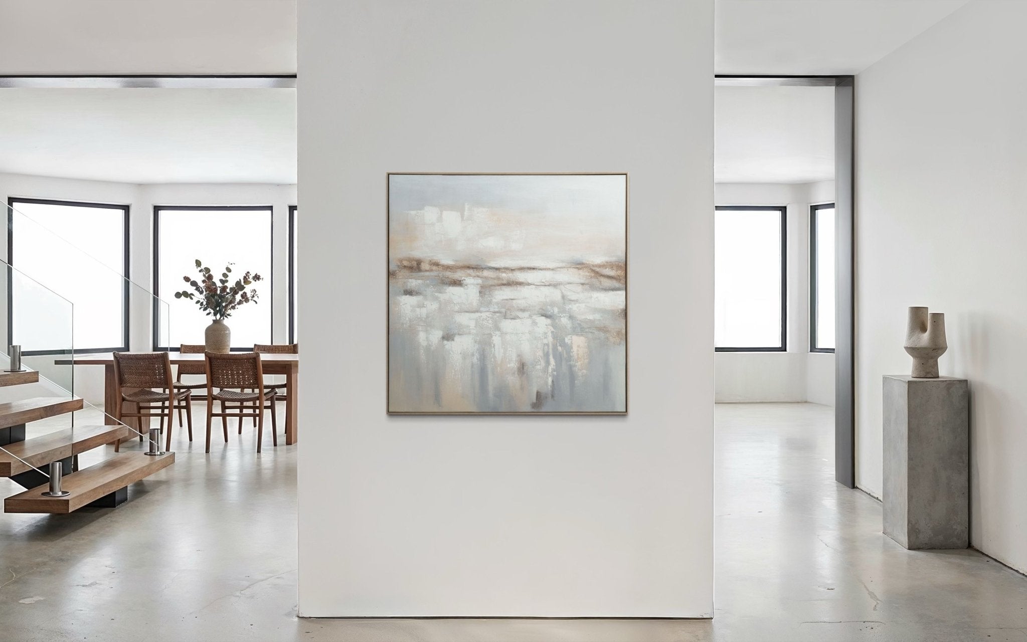 Silent Horizon 100×100cm - Hand - Painted Oil Painting | Bella Home Art