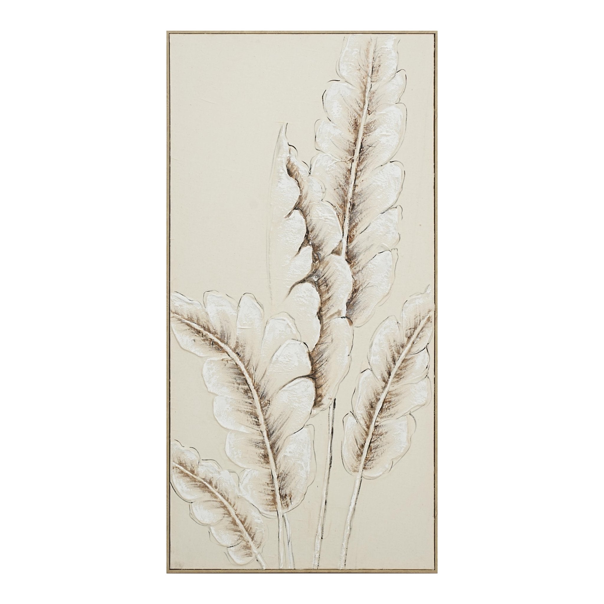 Soft Whisper Leaves 72×142cm - | Bella Home Art
