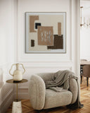 Textile Geometry - 01 102×102cm - | Bella Home Art