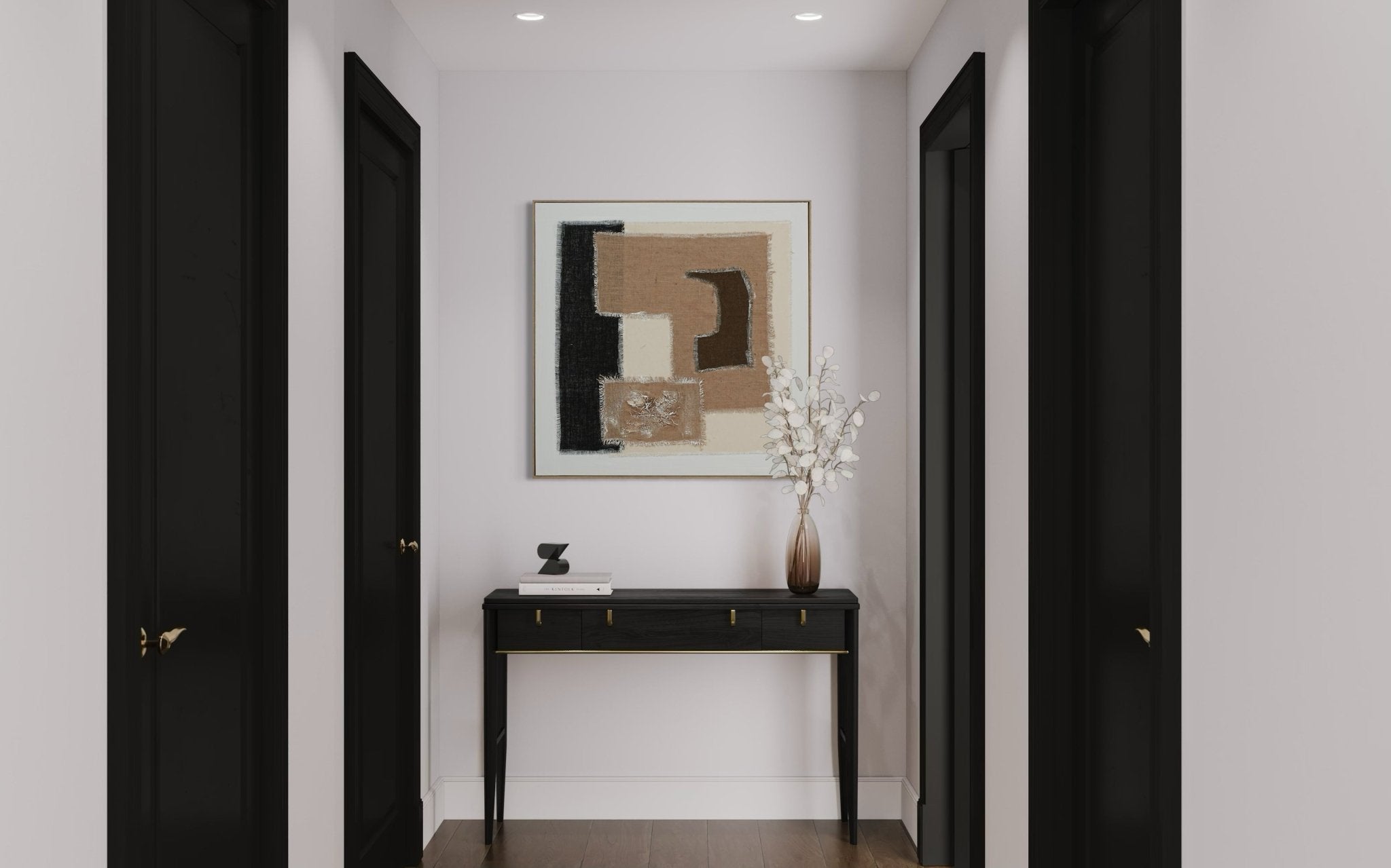 Textile Geometry - 02 102×102cm - | Bella Home Art