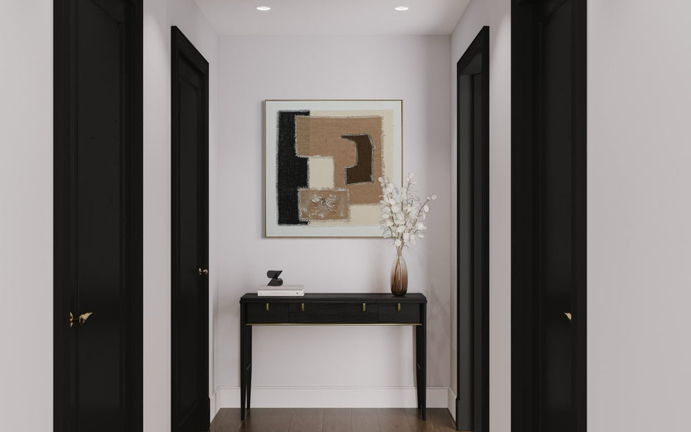 Textile Geometry - 02 102×102cm - | Bella Home Art