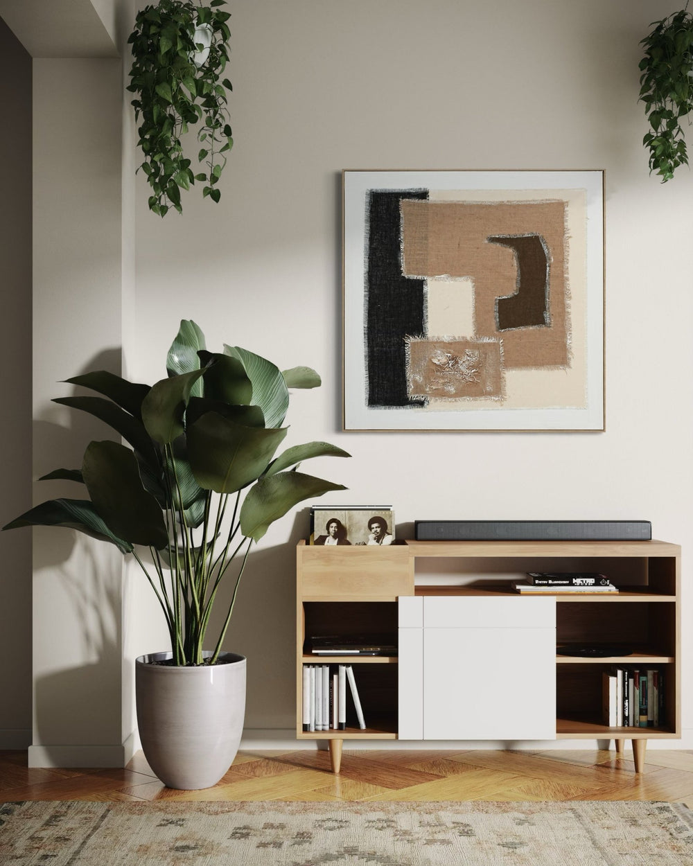 Textile Geometry - 02 102×102cm - | Bella Home Art