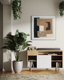 Textile Geometry - 02 102×102cm - | Bella Home Art