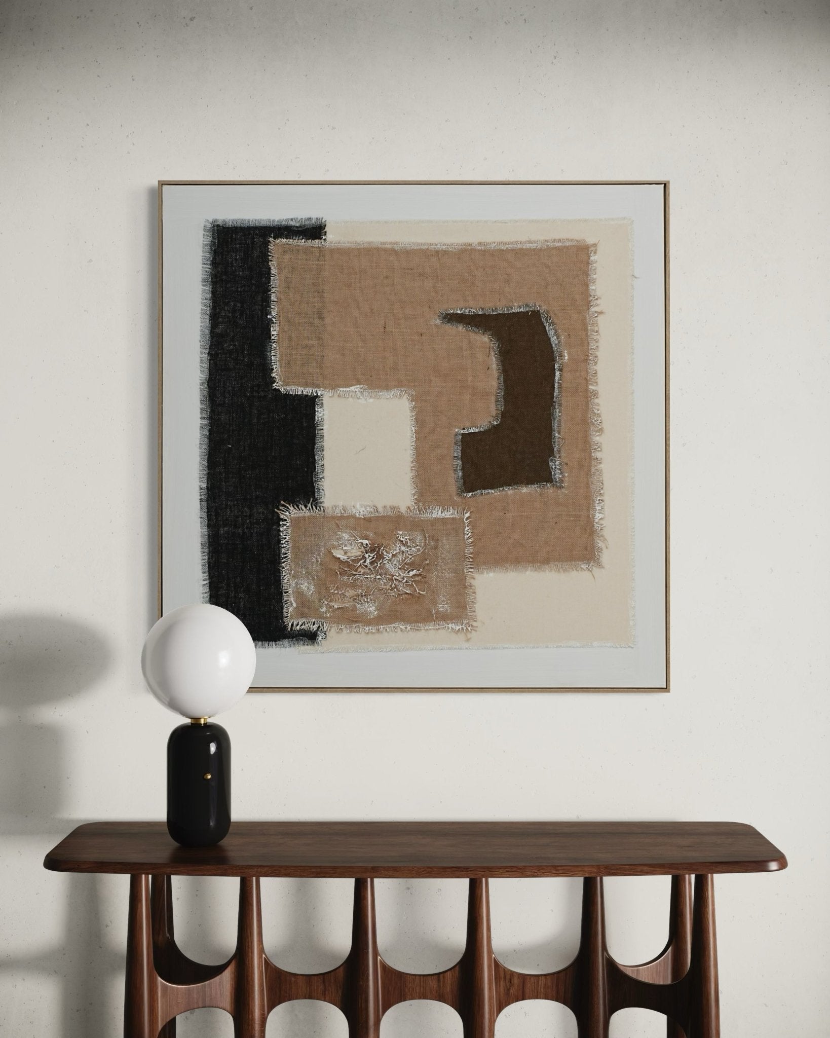Textile Geometry - 02 102×102cm - | Bella Home Art