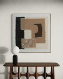 Textile Geometry - 02 102×102cm - | Bella Home Art