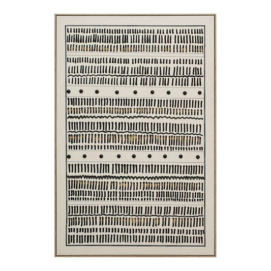 Tribal Rhythm Lines 82×122cm - Textured Wall Art | Bella Home Art