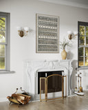 Tribal Rhythm Lines 82×122cm - Textured Wall Art | Bella Home Art