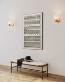 Tribal Rhythm Lines 82×122cm - Textured Wall Art | Bella Home Art