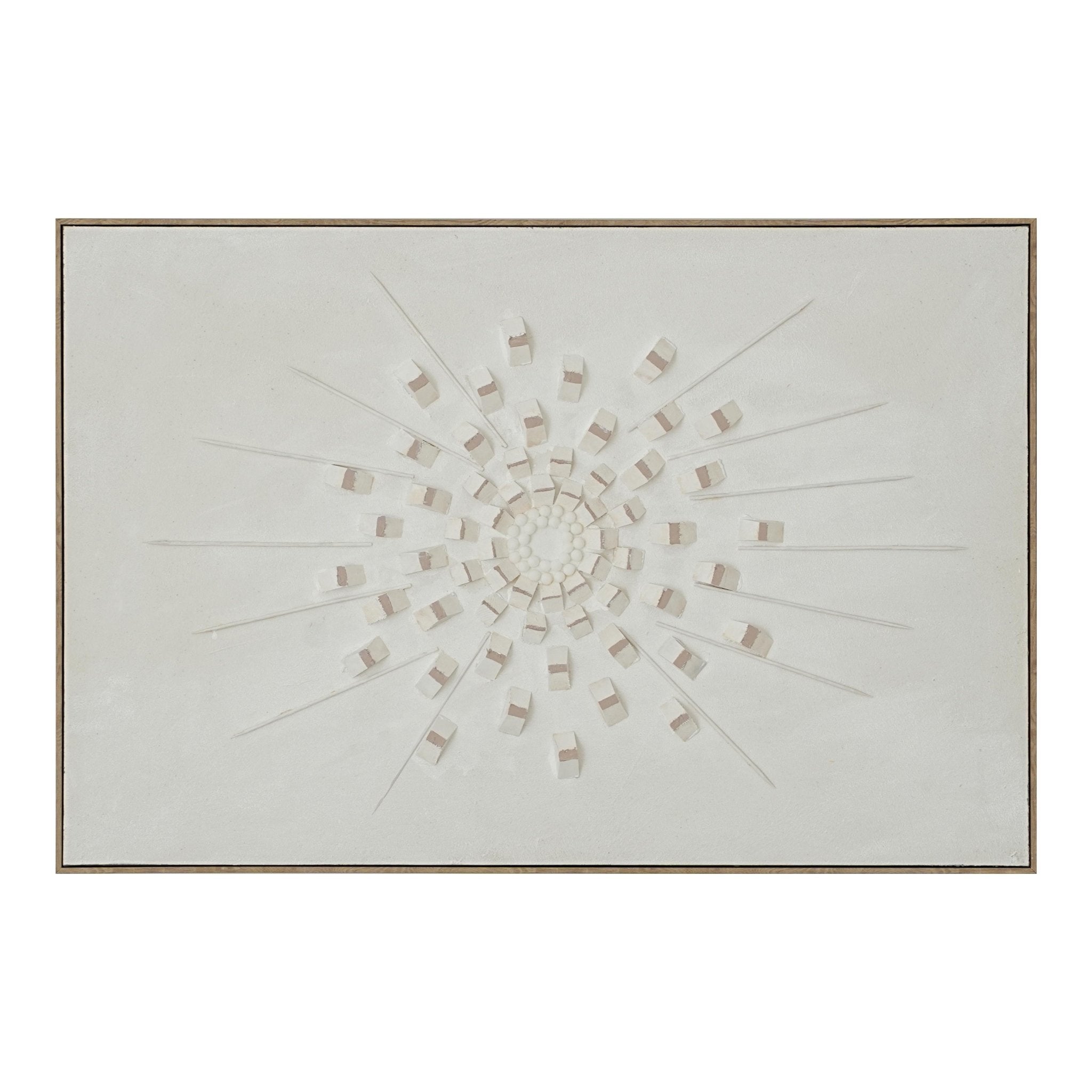 White Radiant Burst 82×122cm - | Bella Home Art