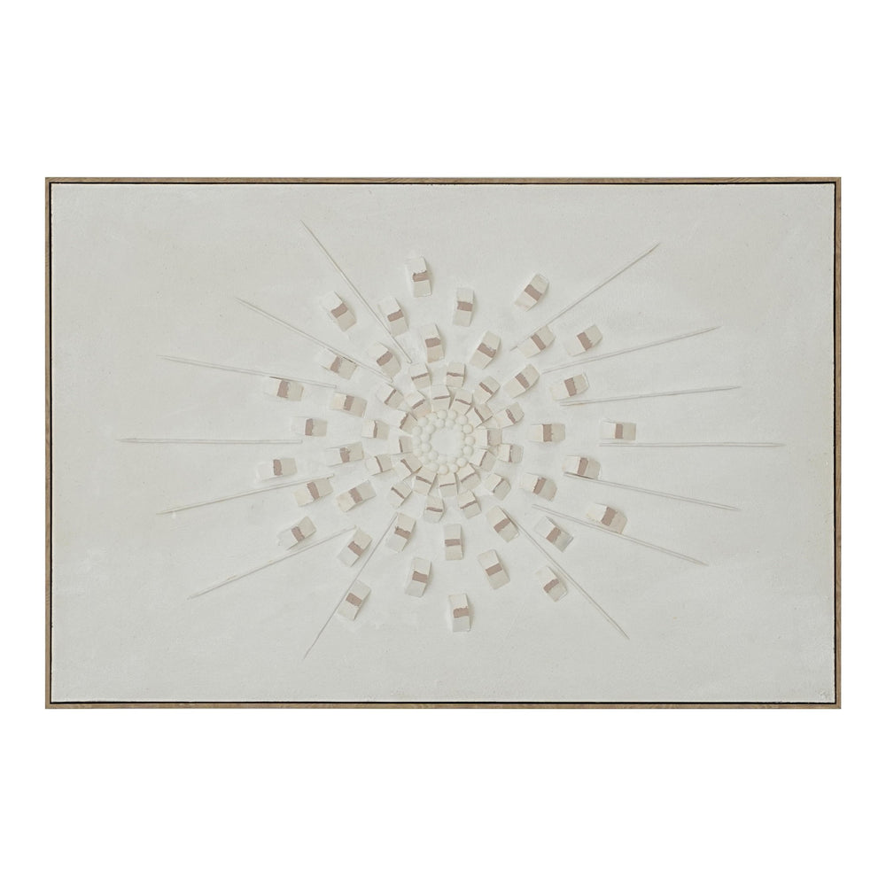 White Radiant Burst 82×122cm - | Bella Home Art