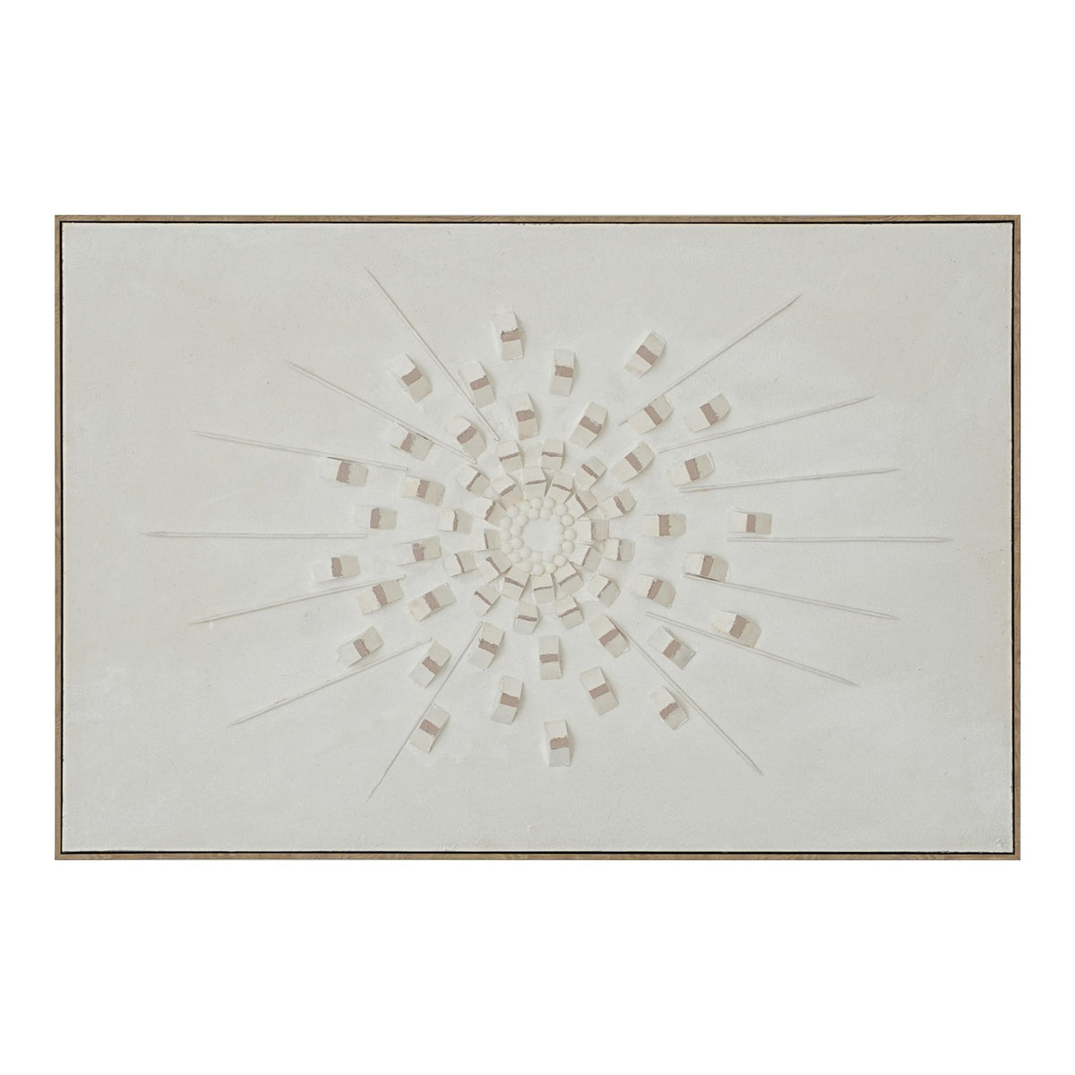 White Radiant Burst 82×122cm - | Bella Home Art