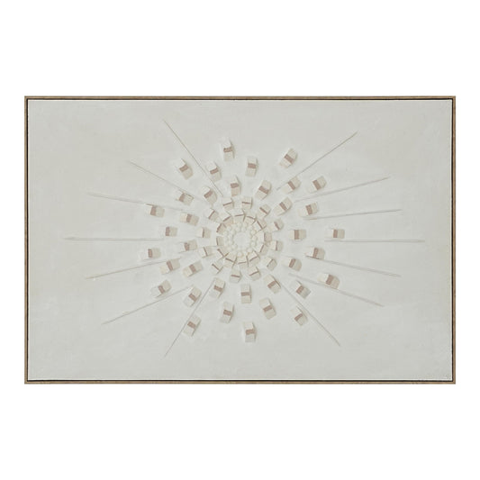 White Radiant Burst 82×122cm - | Bella Home Art