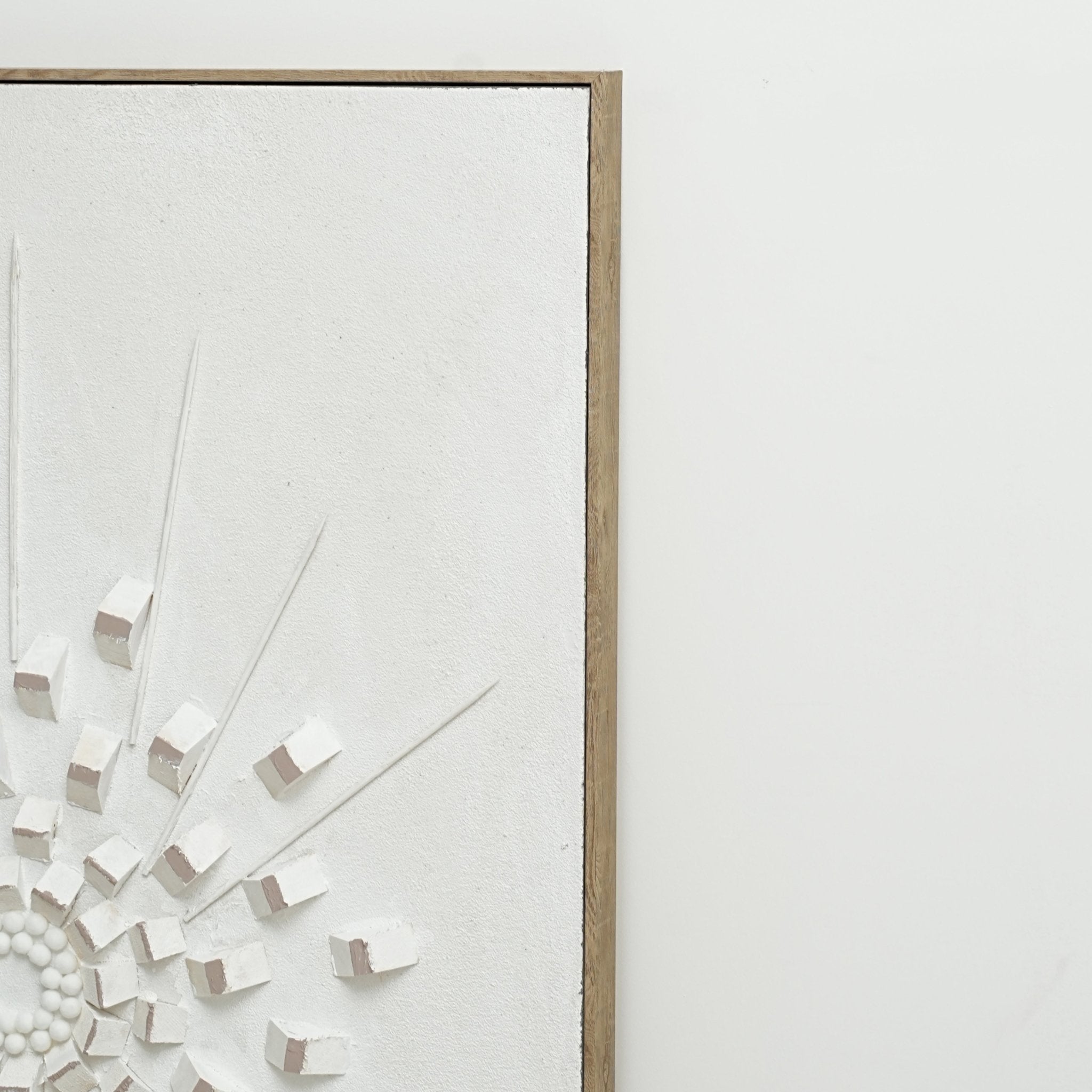 White Radiant Burst 82×122cm - | Bella Home Art